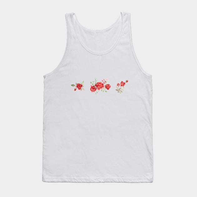 Red roses bouquets Tank Top by Flowersforbear